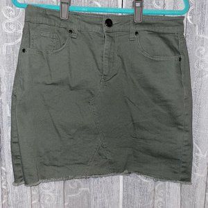 1822 Denim Khaki/Olive Mini Skirt sz 10